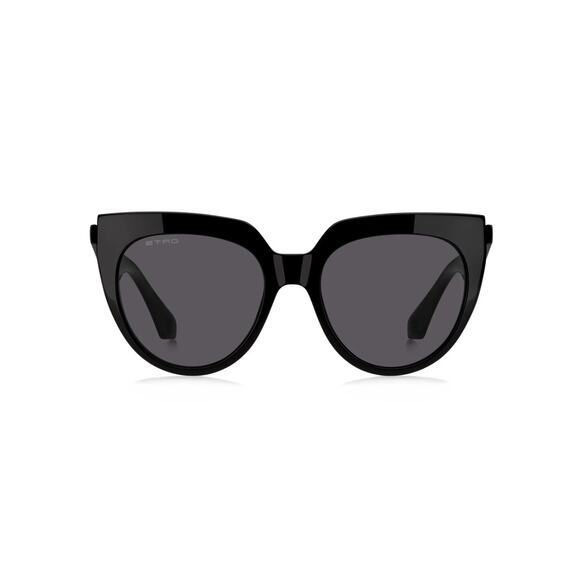 New Etro ETRO0003/S 0807IR Black Cat-Eye Sunglasses with Gold Logo Authentic main image 5
